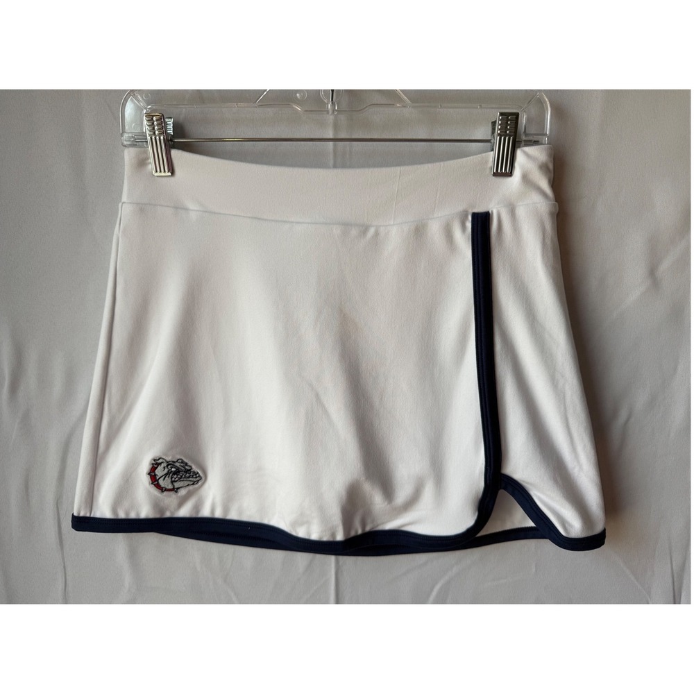 ZooZatz Gonzaga Bulldogs White Tennis Skort Navy Trim Built In Shorts Wm M NCAA